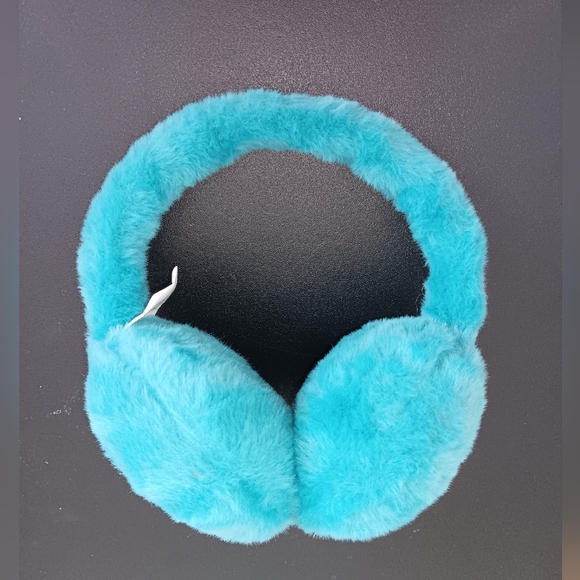 Fluffy Turquoise Ear Muffs BR1286 - Picture 1 of 7
